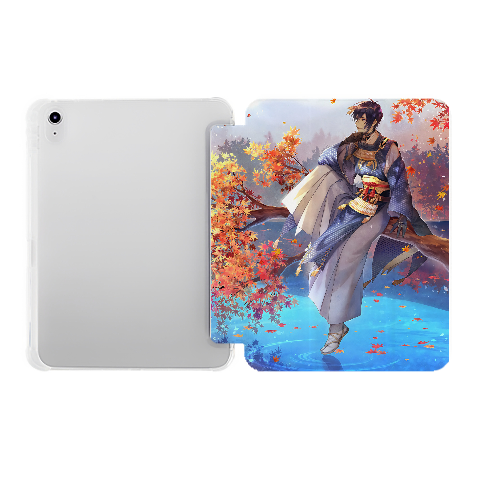 （画像用） 刀剣乱舞 Touken Ranbu IPad ケース ペン収納付き 三つ折りスタンド PUレザー×シリコン 対応機種9.5/10.5/10.9インチ